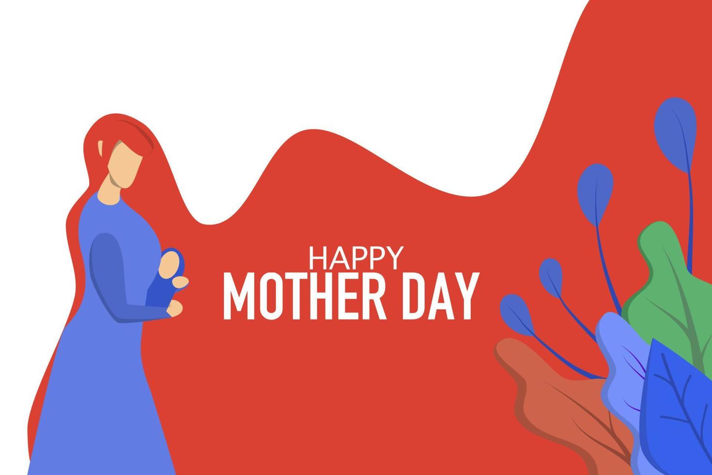 a woman is holding a baby. This design is suitable for mother's day, women's day, gender equality and more vector