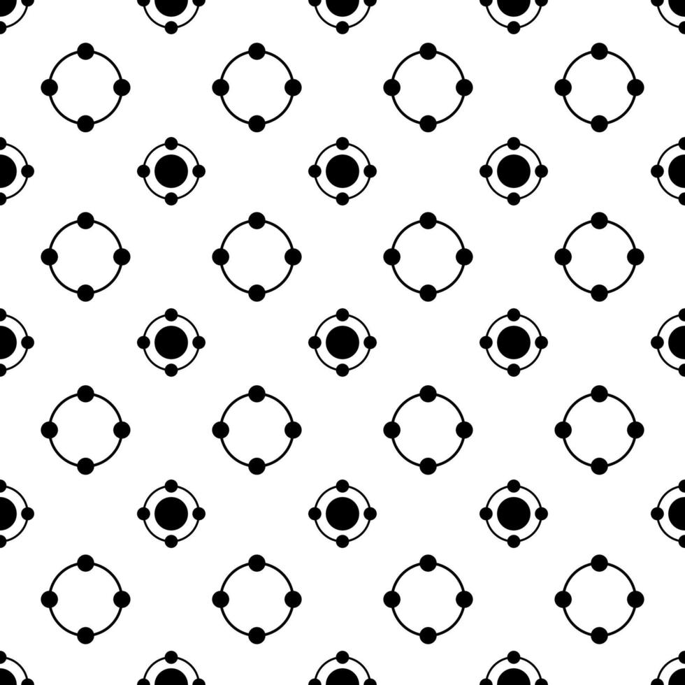 black and white circle dot vector pattern