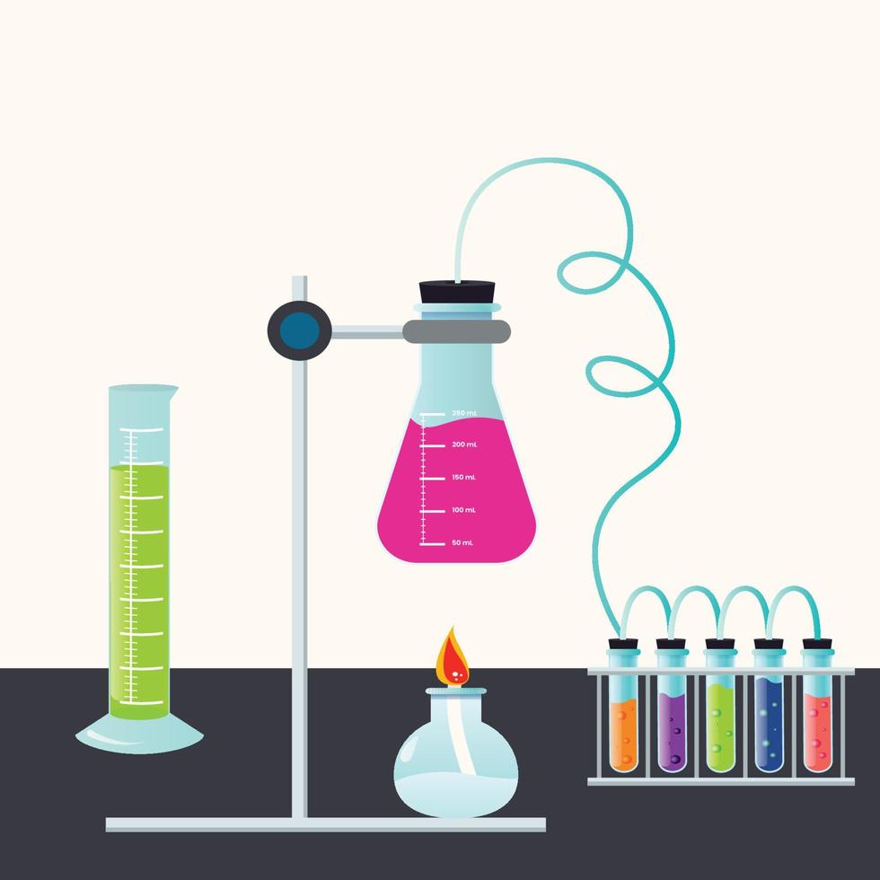 fondo de ciencia de conjunto de química vector