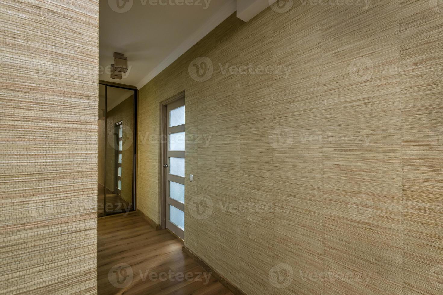 door in modern entrance hall of corridor in expensive apartments photo