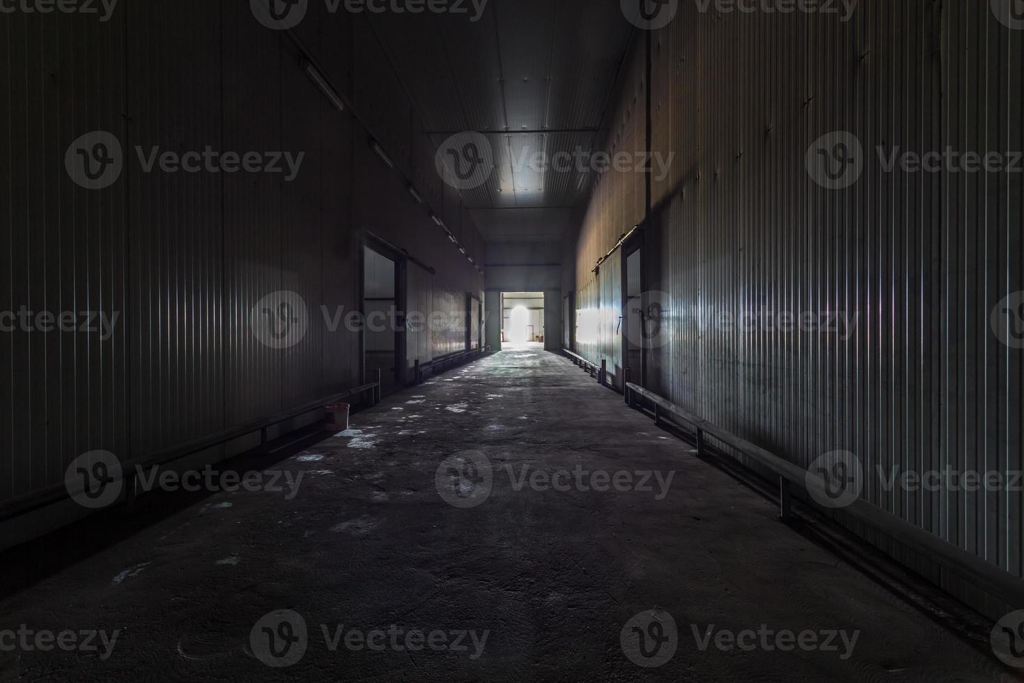 Empty hangar for fruits and vegetables in storage stock. production warehouse. Plant Industry photo