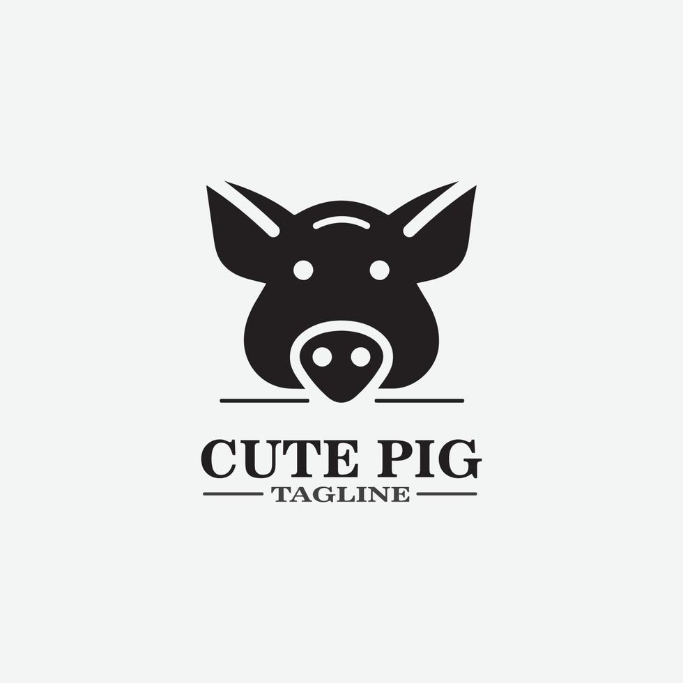 Cartoon pig Design illustration vector