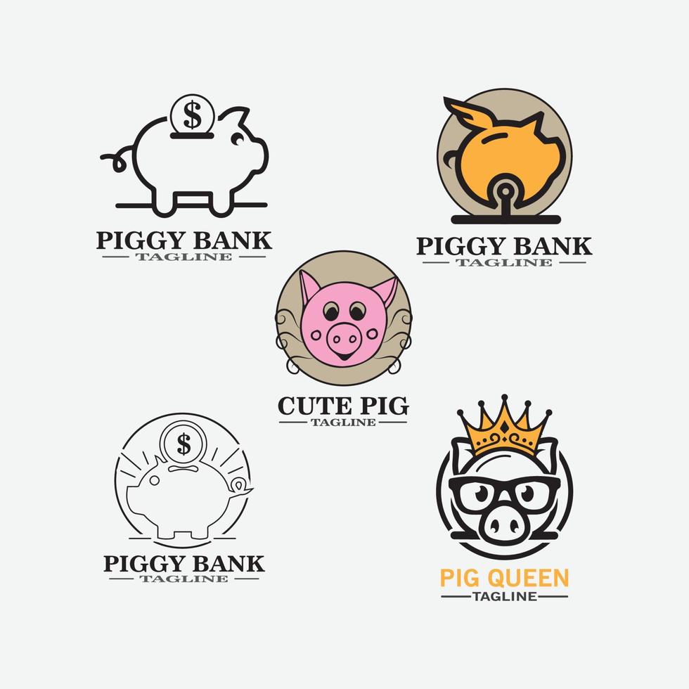 Cartoon pig Design illustration vector