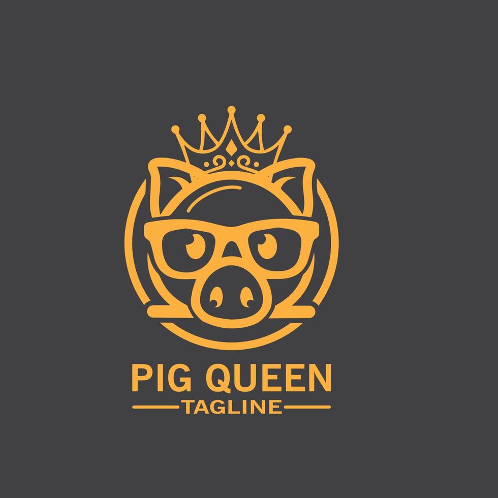 Cartoon pig Design illustration vector