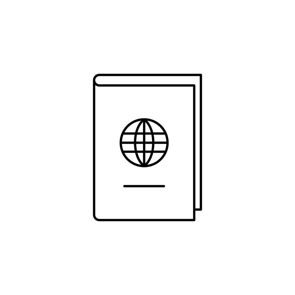 Passport, Travel, Business Thin Line Icon Vector Illustration Logo Template. Suitable For Many Purposes.