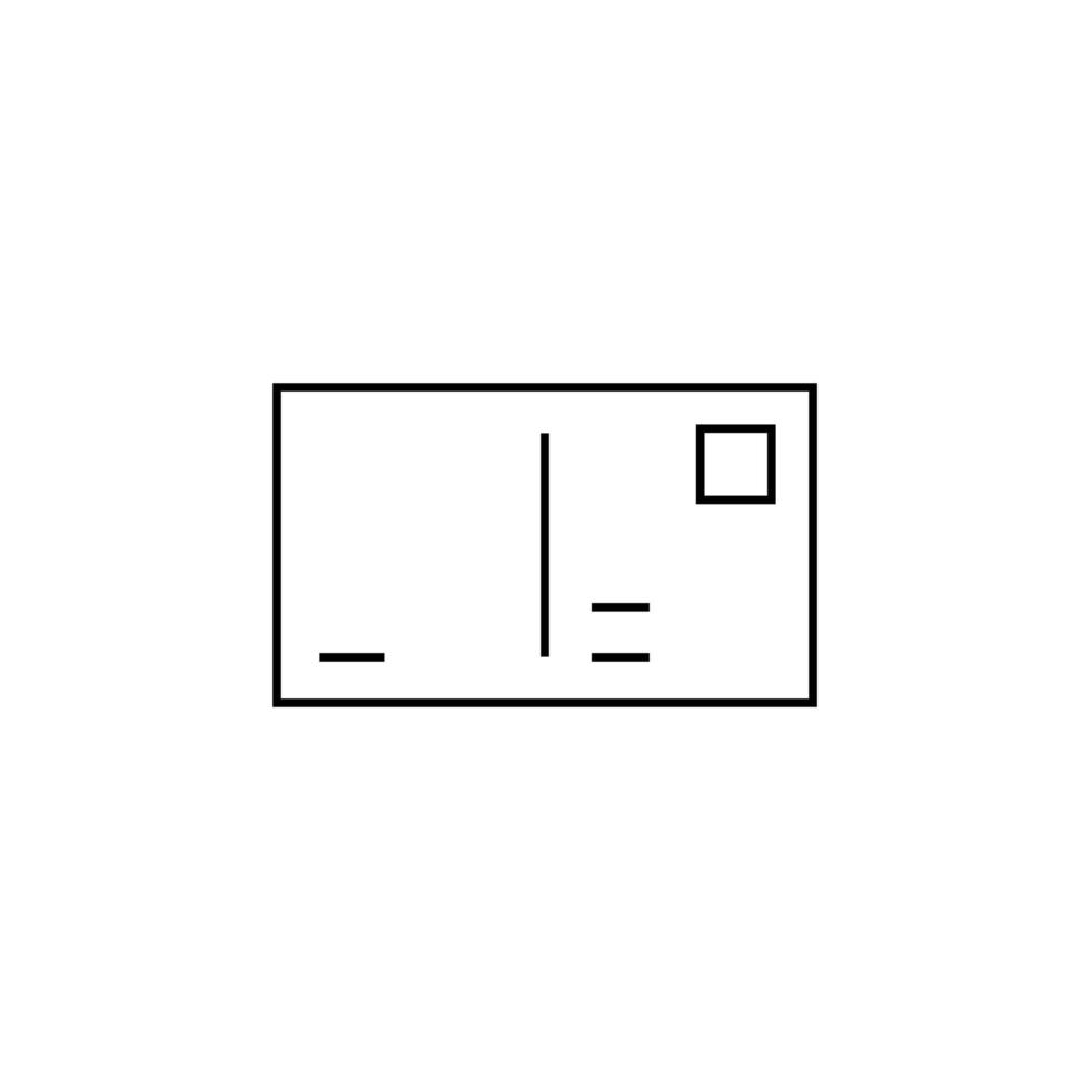 Post, Letter, Mail, Postcard Thin Line Icon Vector Illustration Logo Template. Suitable For Many Purposes.