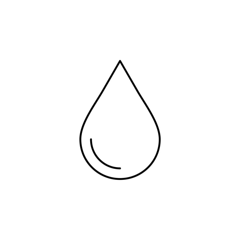 Waterdrop, Water, Droplet, Liquid Thin Line Icon Vector Illustration Logo Template. Suitable For Many Purposes.