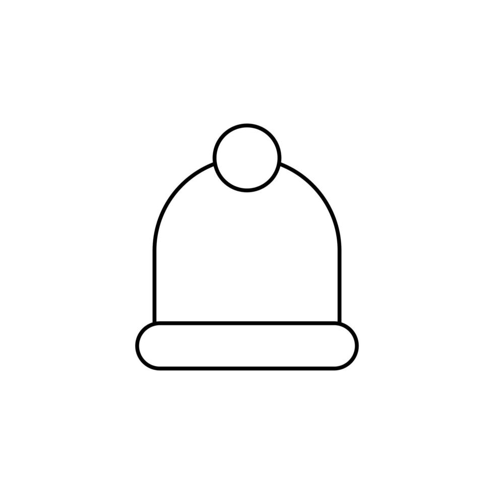 sombrero, accesorio, plantilla de logotipo de ilustración de vector de icono de línea delgada de moda. adecuado para muchos propósitos.