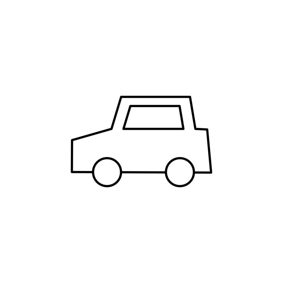 Cab, Taxi, Travel, Transportation Thin Line Icon Vector Illustration Logo Template. Suitable For Many Purposes.