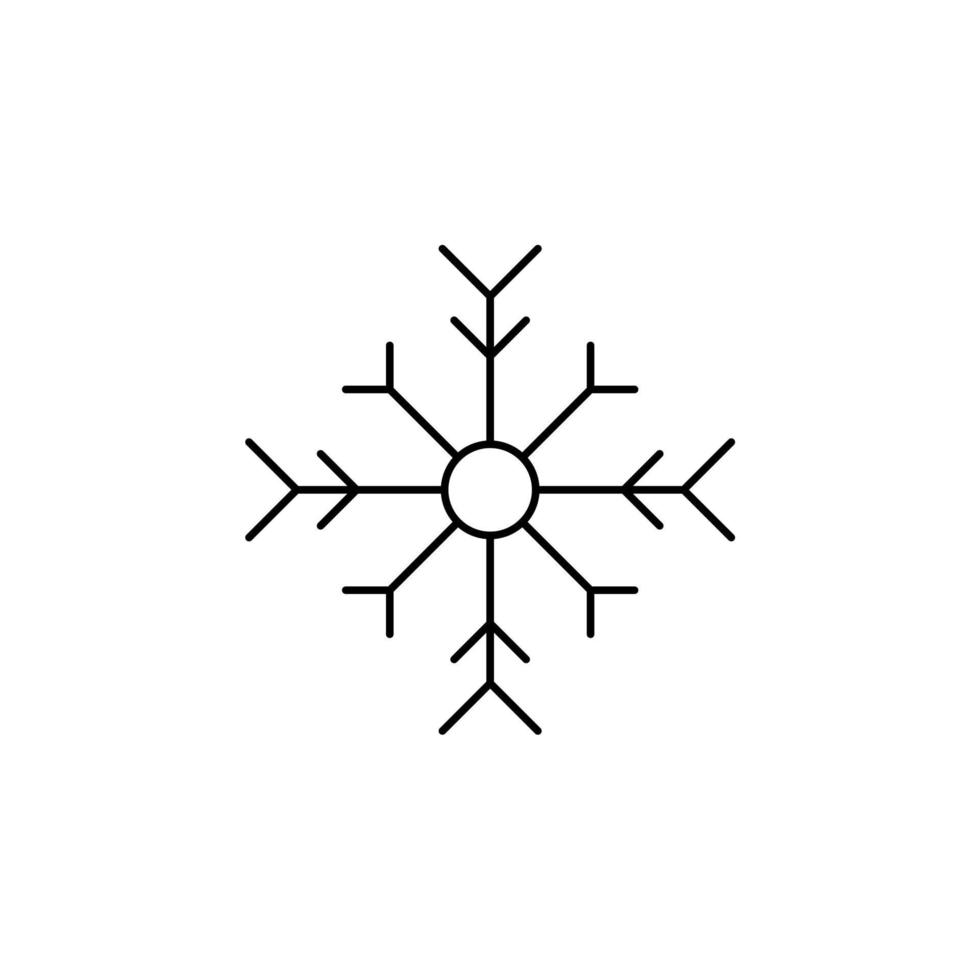 Winter, Snowfall, Snow, Snowflake Thin Line Icon Vector Illustration Logo Template. Suitable For Many Purposes.