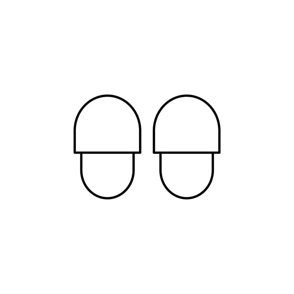 Sandal, Footwear, Slipper, Flip-Flop Thin Line Icon Vector Illustration Logo Template. Suitable For Many Purposes.