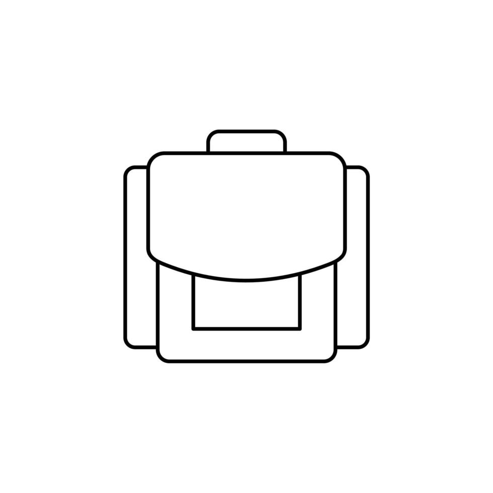 Backpack, School, Rucksack, Knapsack Thin Line Icon Vector Illustration Logo Template. Suitable For Many Purposes.