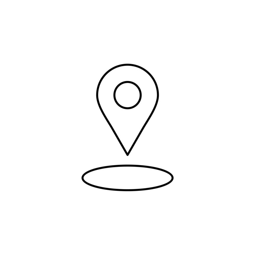 GPS, Map, Navigation, Direction Thin Line Icon Vector Illustration Logo Template. Suitable For Many Purposes.