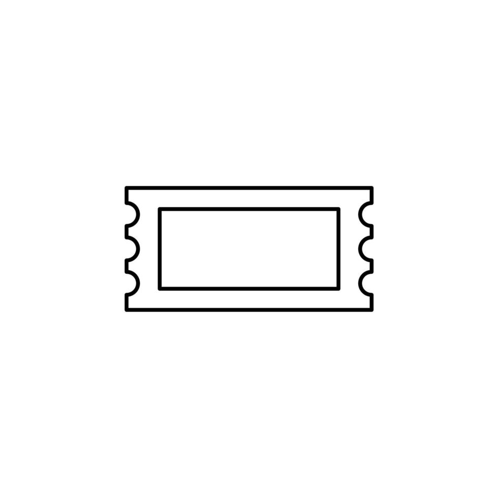 Ticket, Pass, Event, Voucher Thin Line Icon Vector Illustration Logo Template. Suitable For Many Purposes.