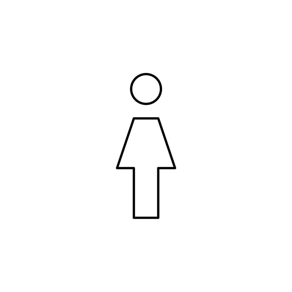 Gender, Sign, Male, Female, Straight Thin Line Icon Vector Illustration Logo Template. Suitable For Many Purposes.