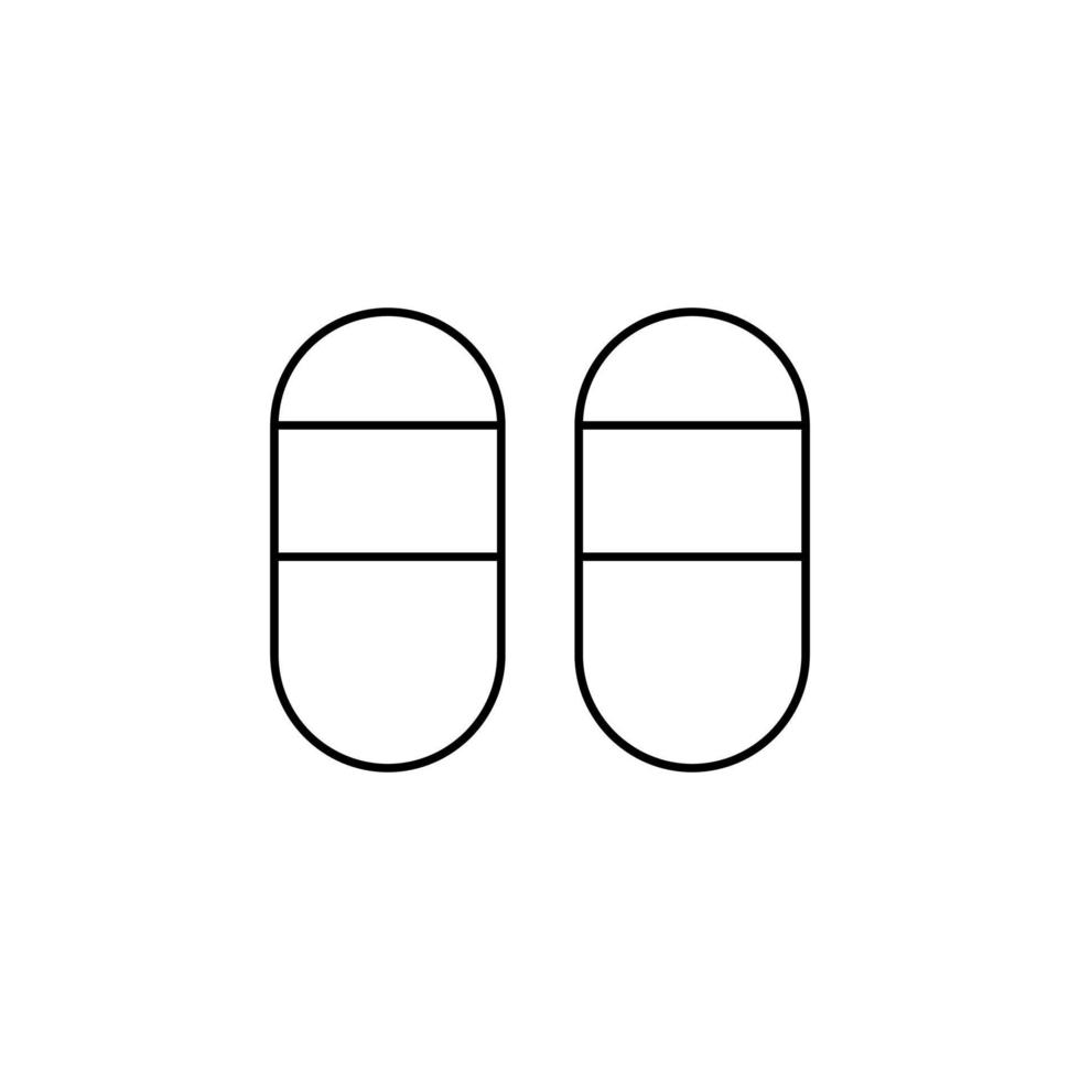 sandalia, calzado, zapatilla, flip-flop delgada línea icono vector ilustración logotipo plantilla. adecuado para muchos propósitos.