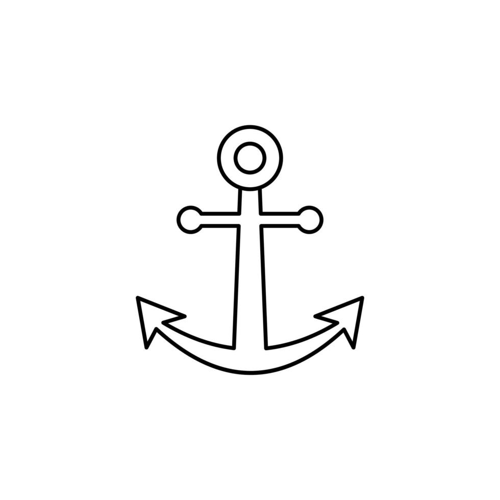 Anchor, Port Thin Line Icon Vector Illustration Logo Template. Suitable For Many Purposes.