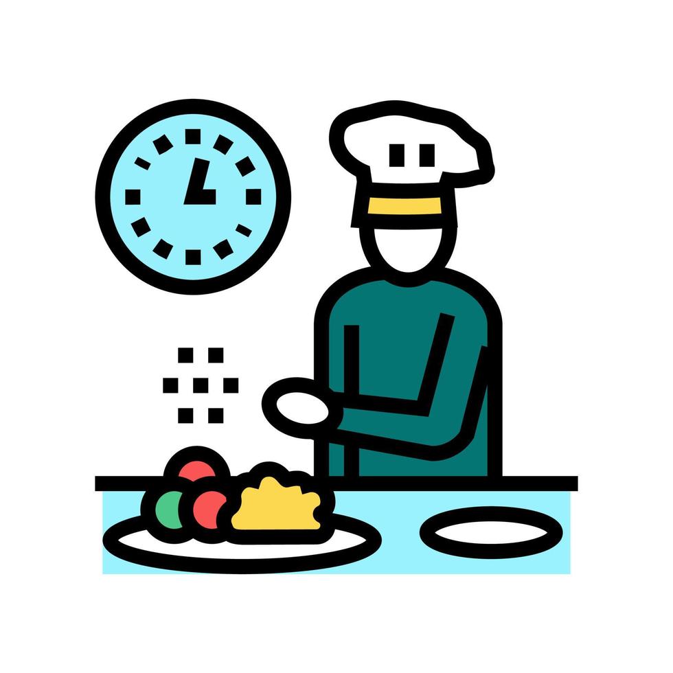 chef cooking color icon vector illustration