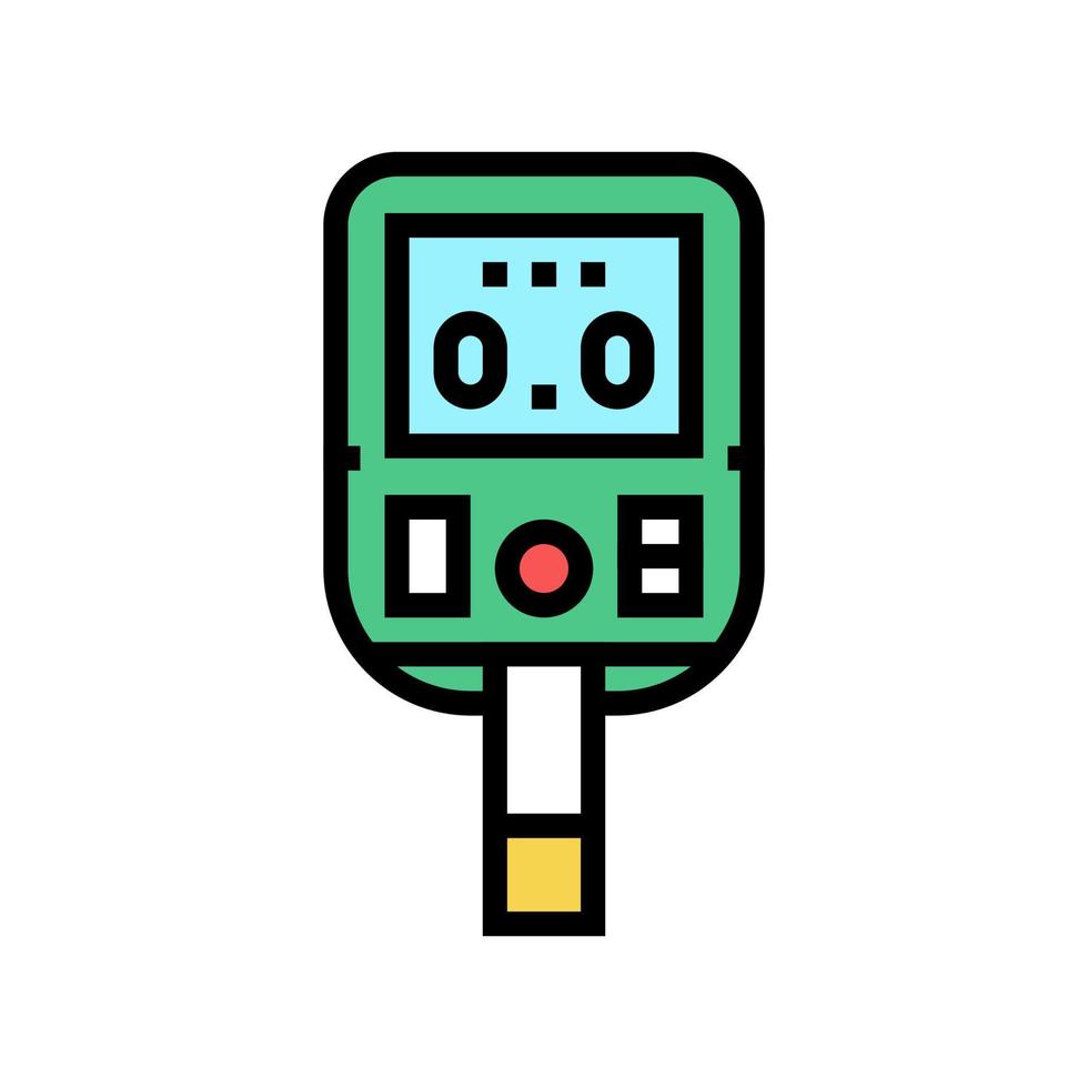 ilustración de vector de icono de color de gadget de monitoreo de glucosa