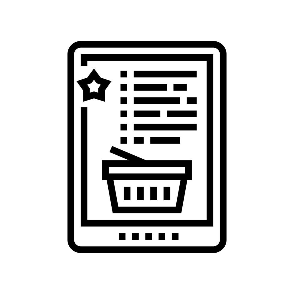 wish list line icon vector illustration