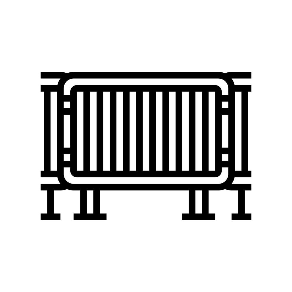 valla de música concierto línea icono vector ilustración