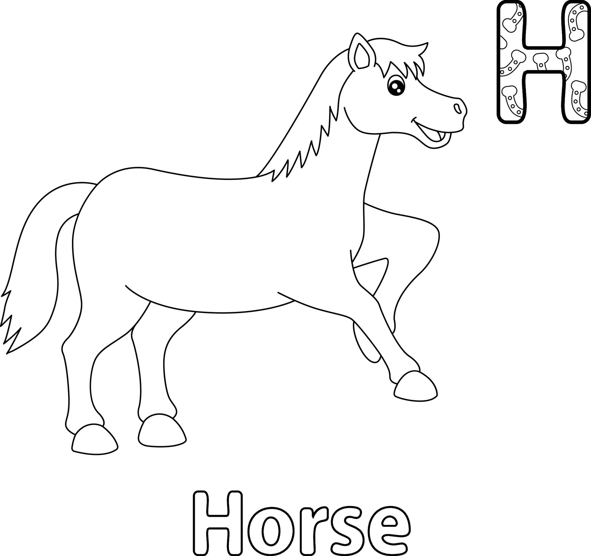 Jumping Horse Coloring Pages