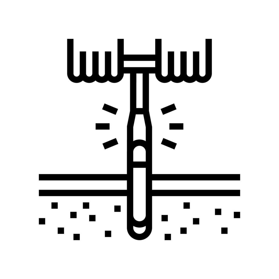 drilling tool for soil testing line icon vector illustration