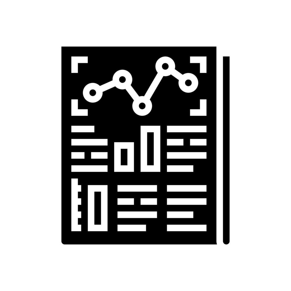 statistical report glyph icon vector illustration