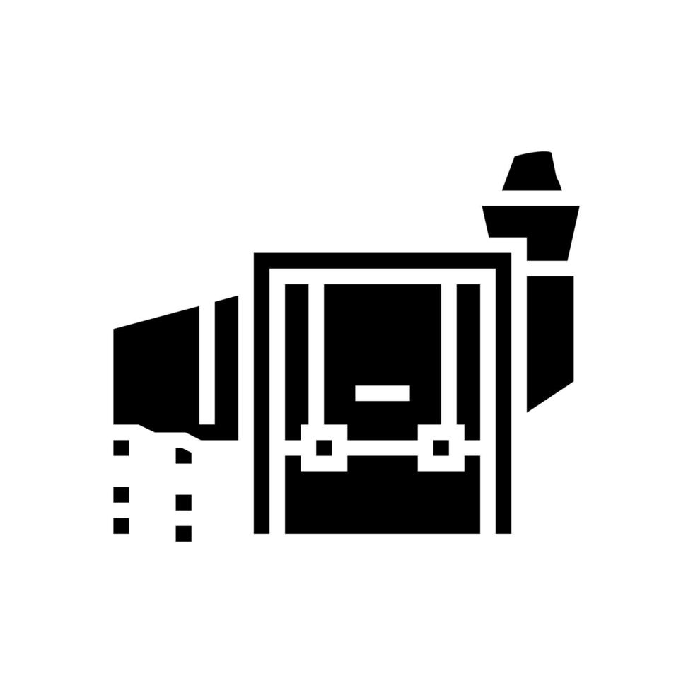 loading stone machine glyph icon vector illustration