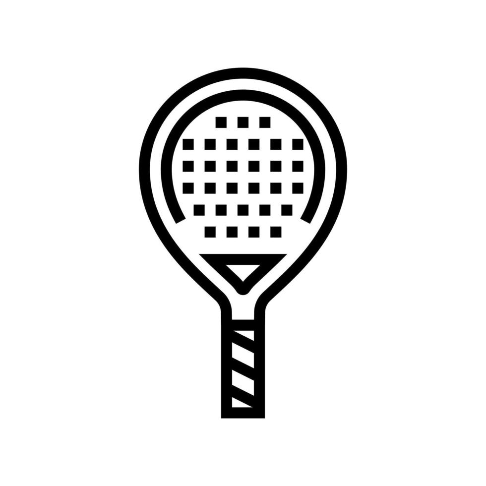 paddle racket line icon vector illustration