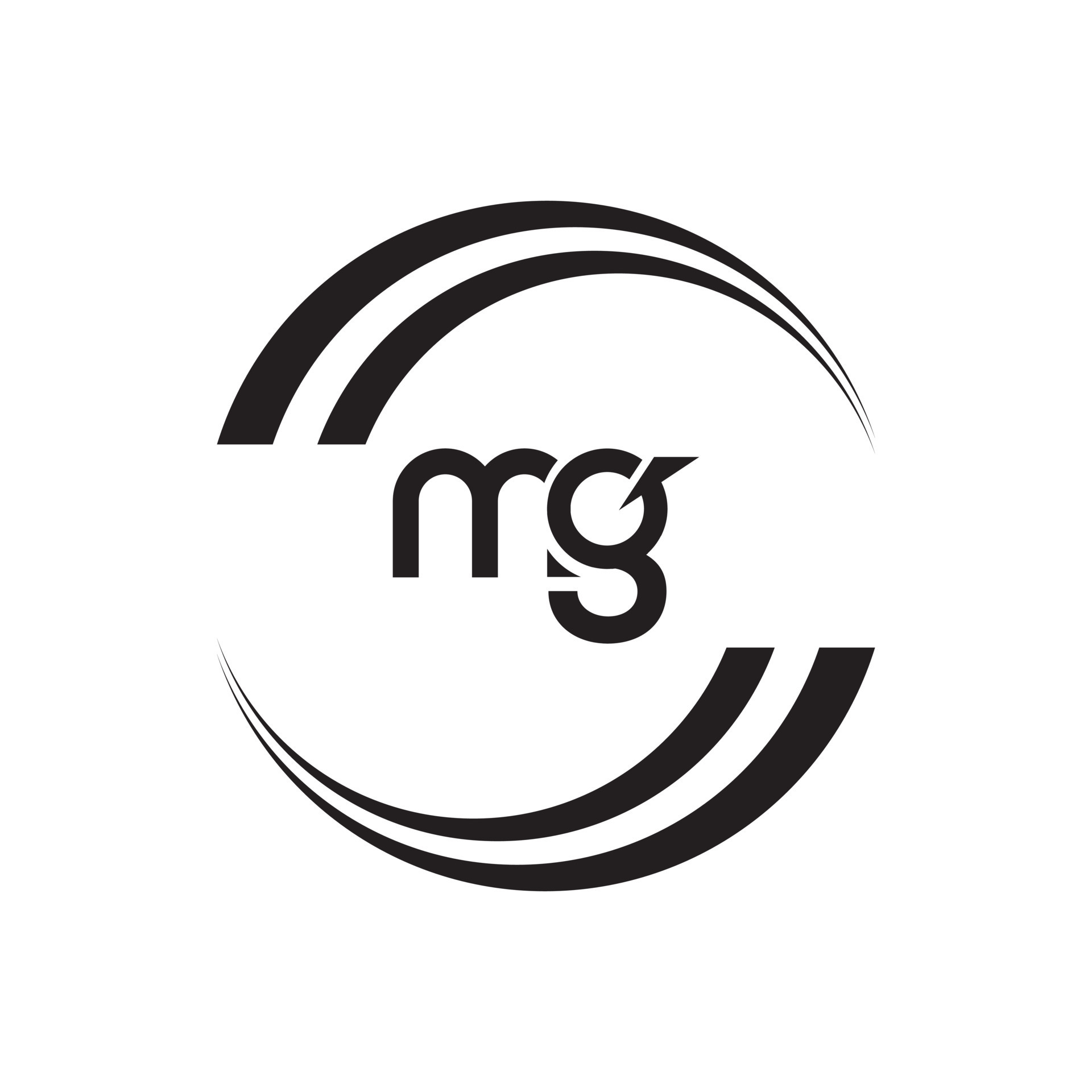 diseño del logotipo de la letra mg. letras iniciales mg logo icono