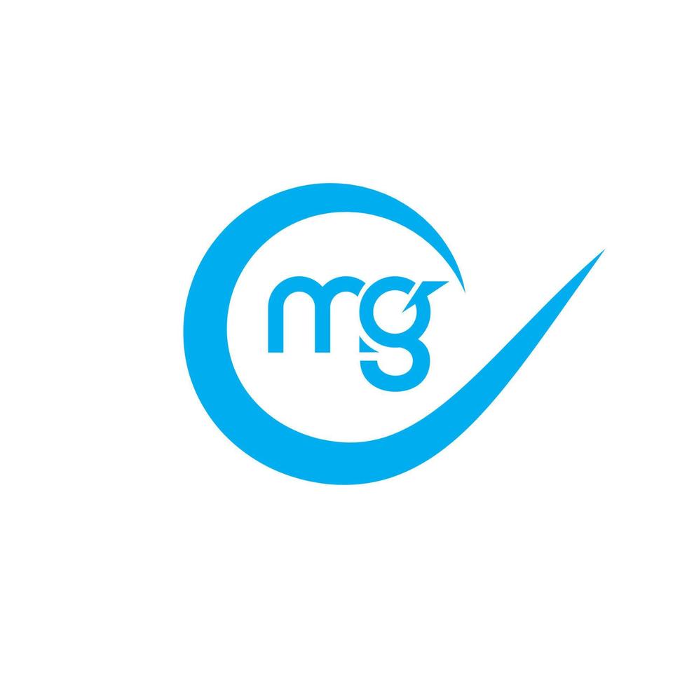 MG Letter Logo Design. Initial letters MG logo icon vector