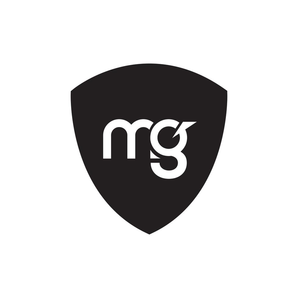 diseño del logotipo de la letra mg. letras iniciales mg logo icono vector