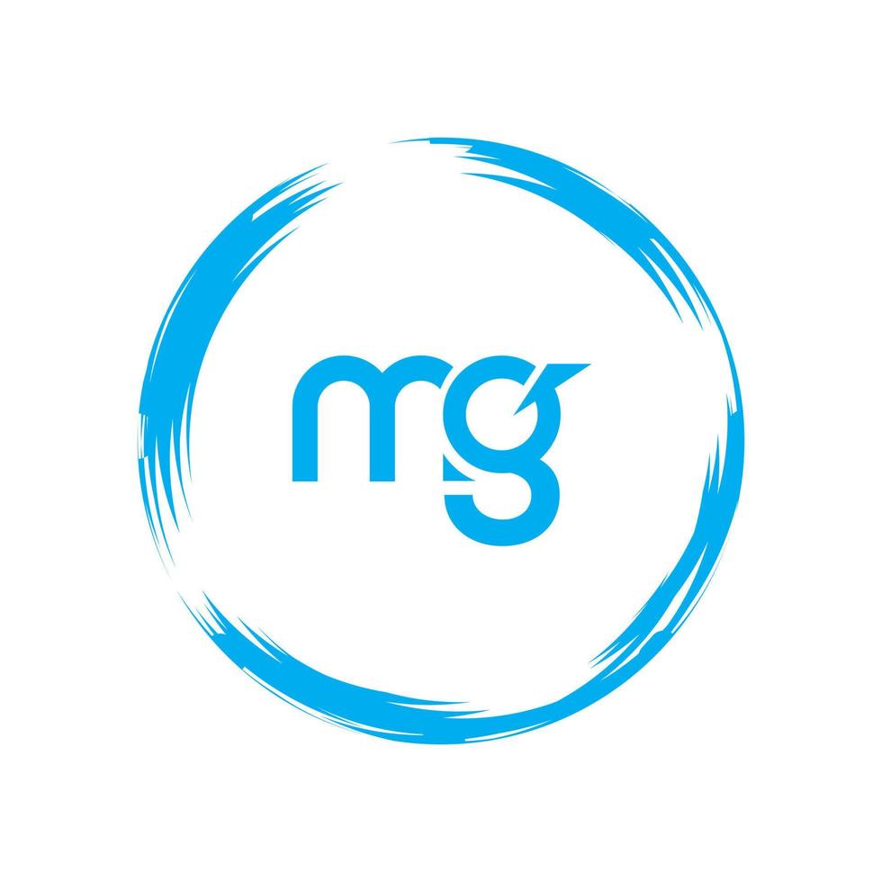 diseño del logotipo de la letra mg. letras iniciales mg logo icono vector