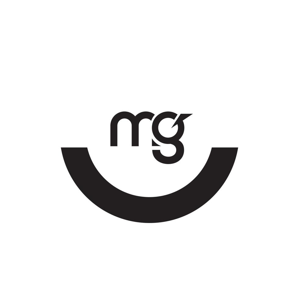 MG Letter Logo Design. Initial letters MG logo icon vector