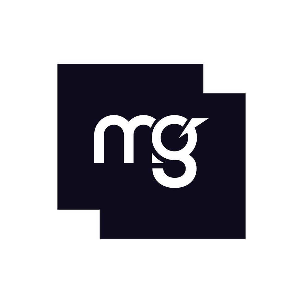 diseño del logotipo de la letra mg. letras iniciales mg logo icono vector