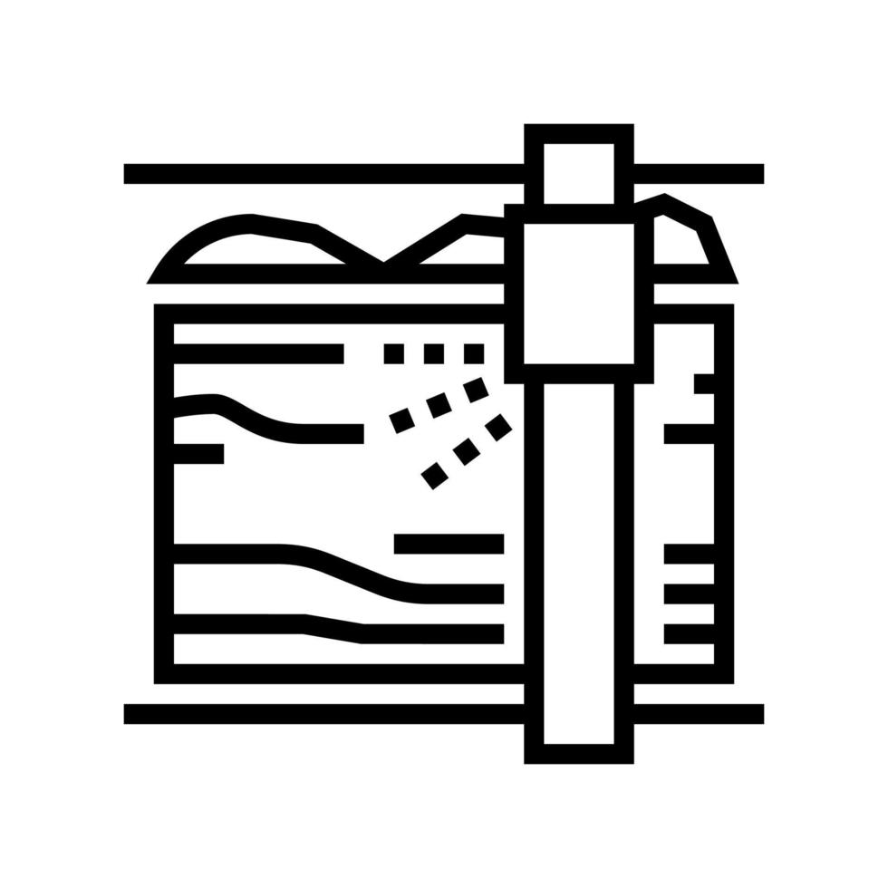 sawmill machine line icon vector illustration