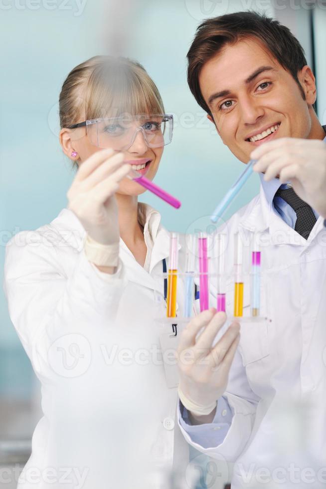 science people in bright lab photo