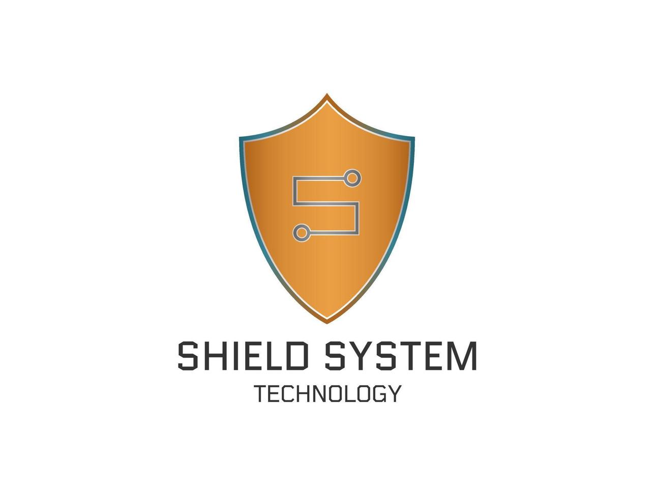 Shield logo with letter S marker for shield logo vector