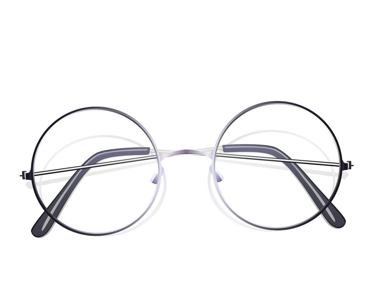 las gafas con lentes son perfectas en un fondo blanco vector