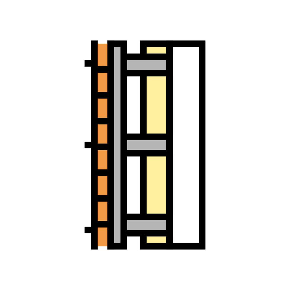 wall insulation layer color icon vector illustration