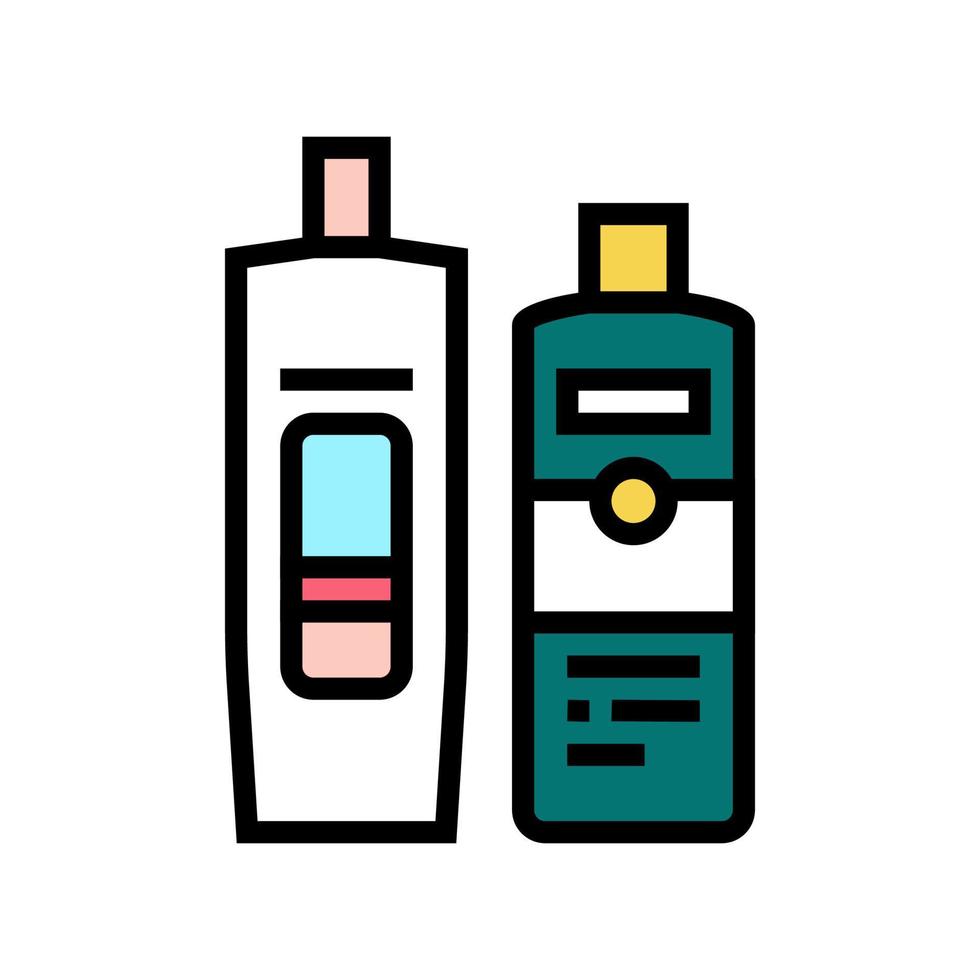 balm and hair conditioner packages color icon vector illustration