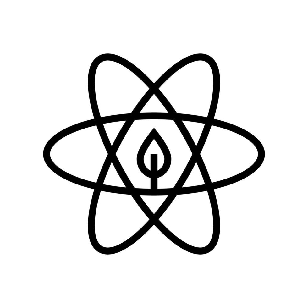 atom ecosystem line icon vector illustration