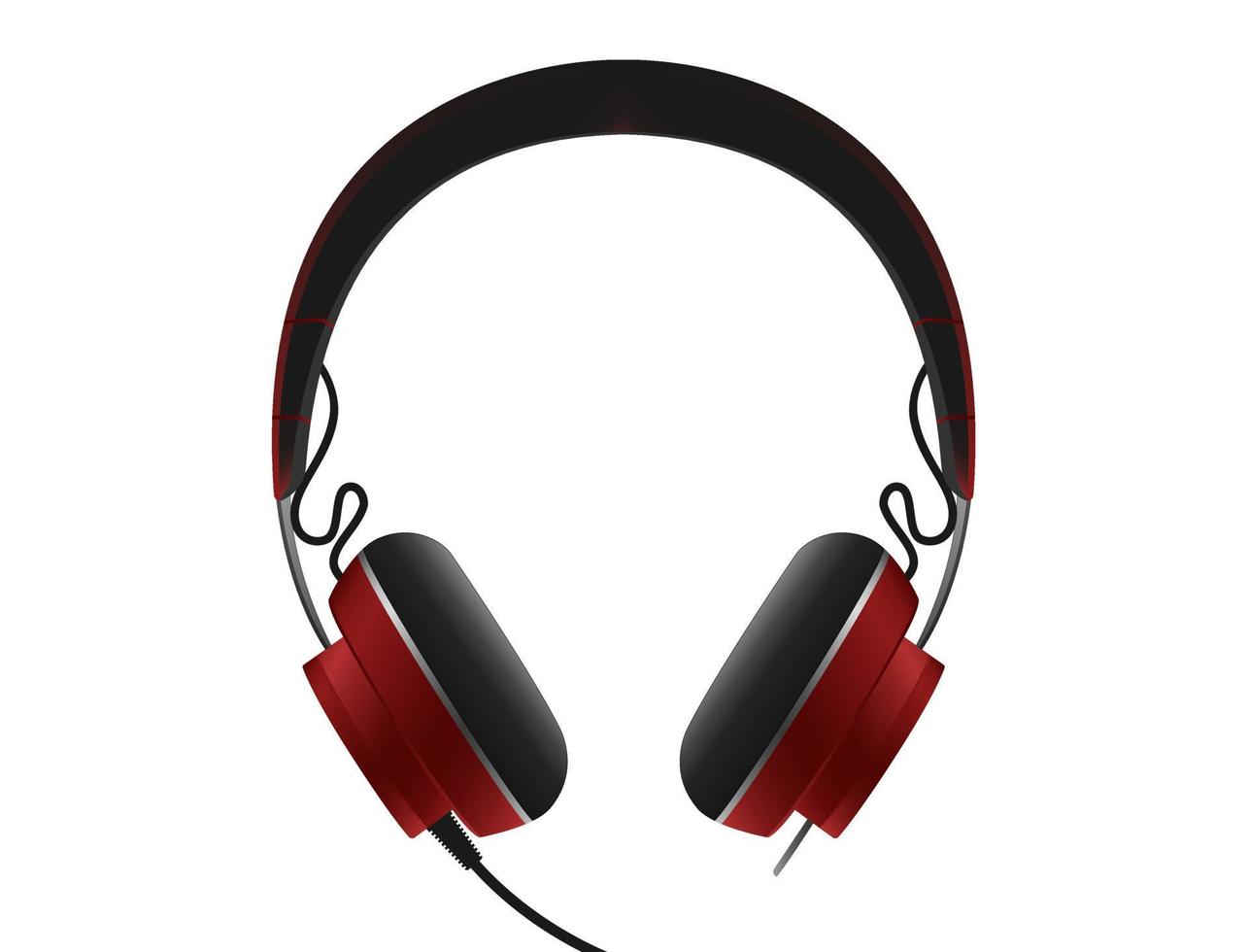 Beautiful red headset vector