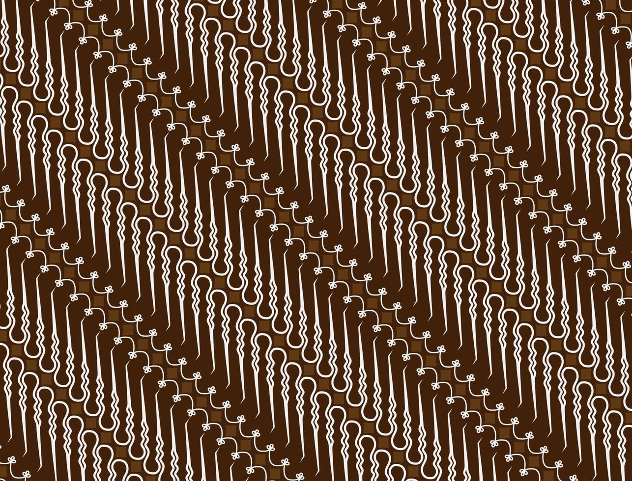 Batik background with a combination of brown and white vector