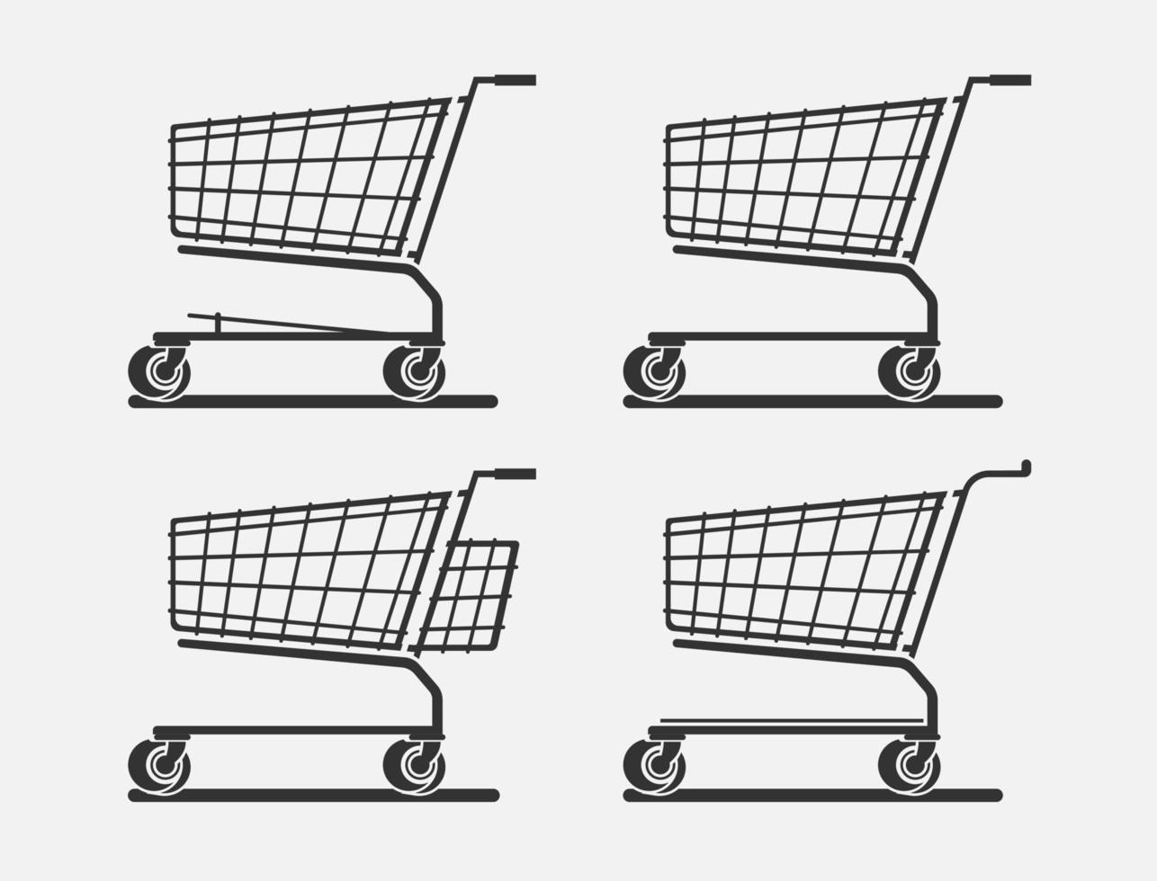 Unique push shopping cart set 10388775 Vector Art at Vecteezy