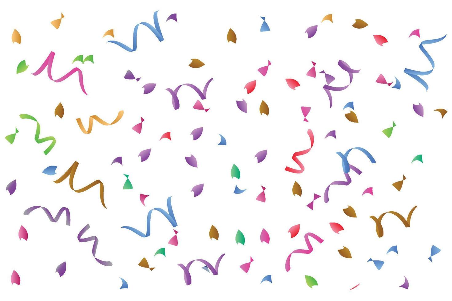 scattered pieces of celebration ribbon vector