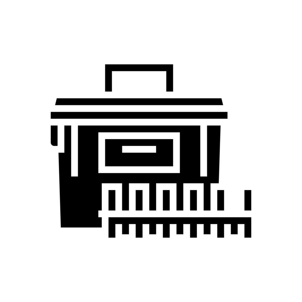 ammo box glyph icon vector illustration