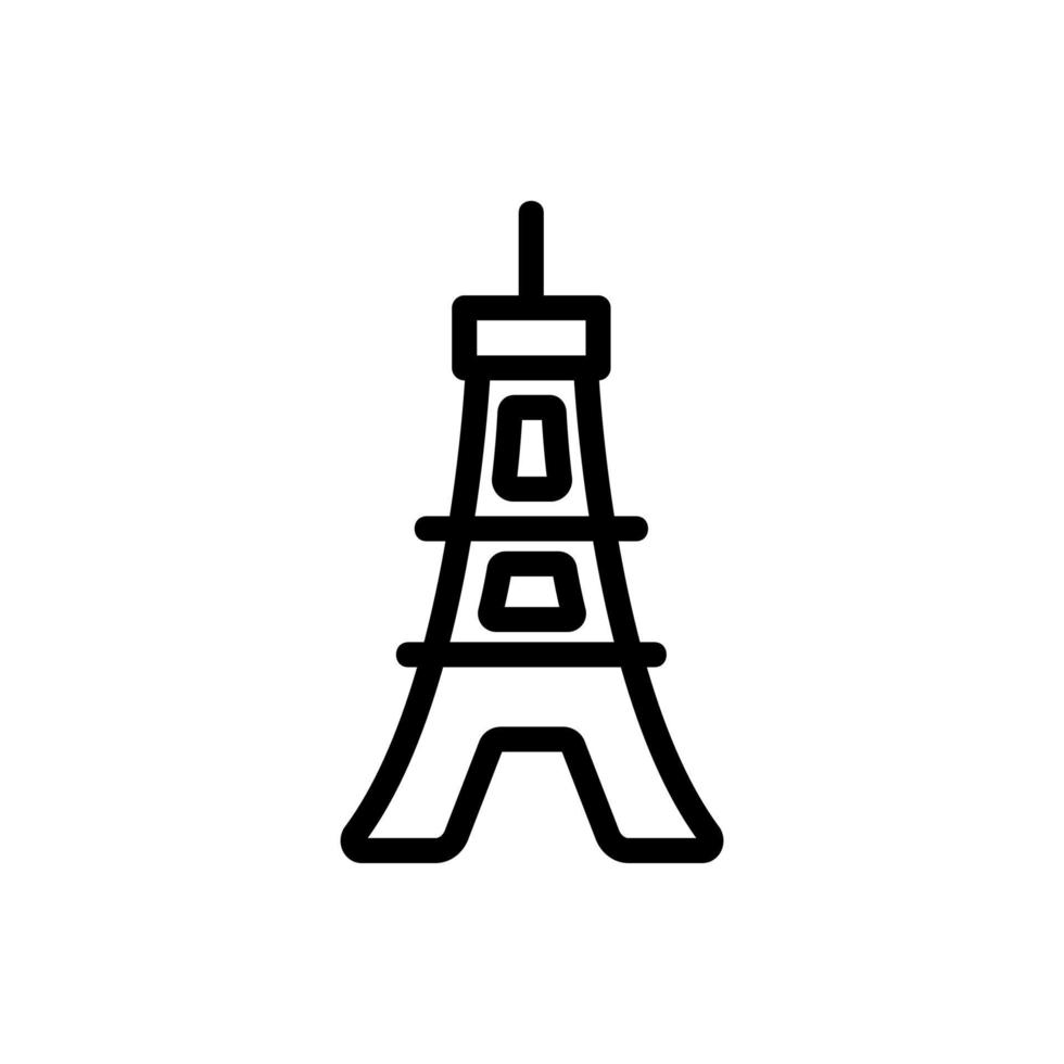 Tourist attraction icon vector. Isolated contour symbol illustration vector