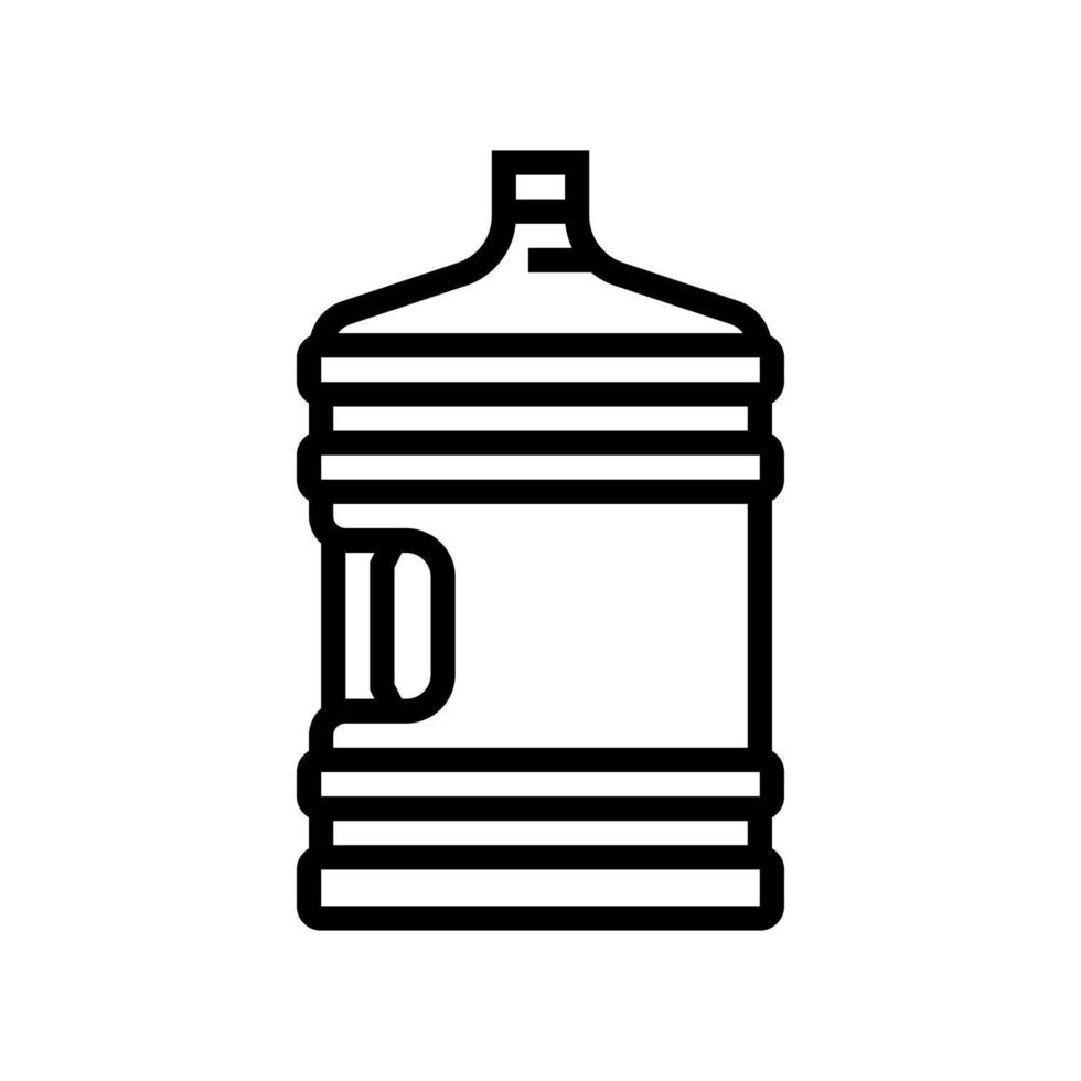 botella de agua para preparar la ilustración de vector de icono de línea de café